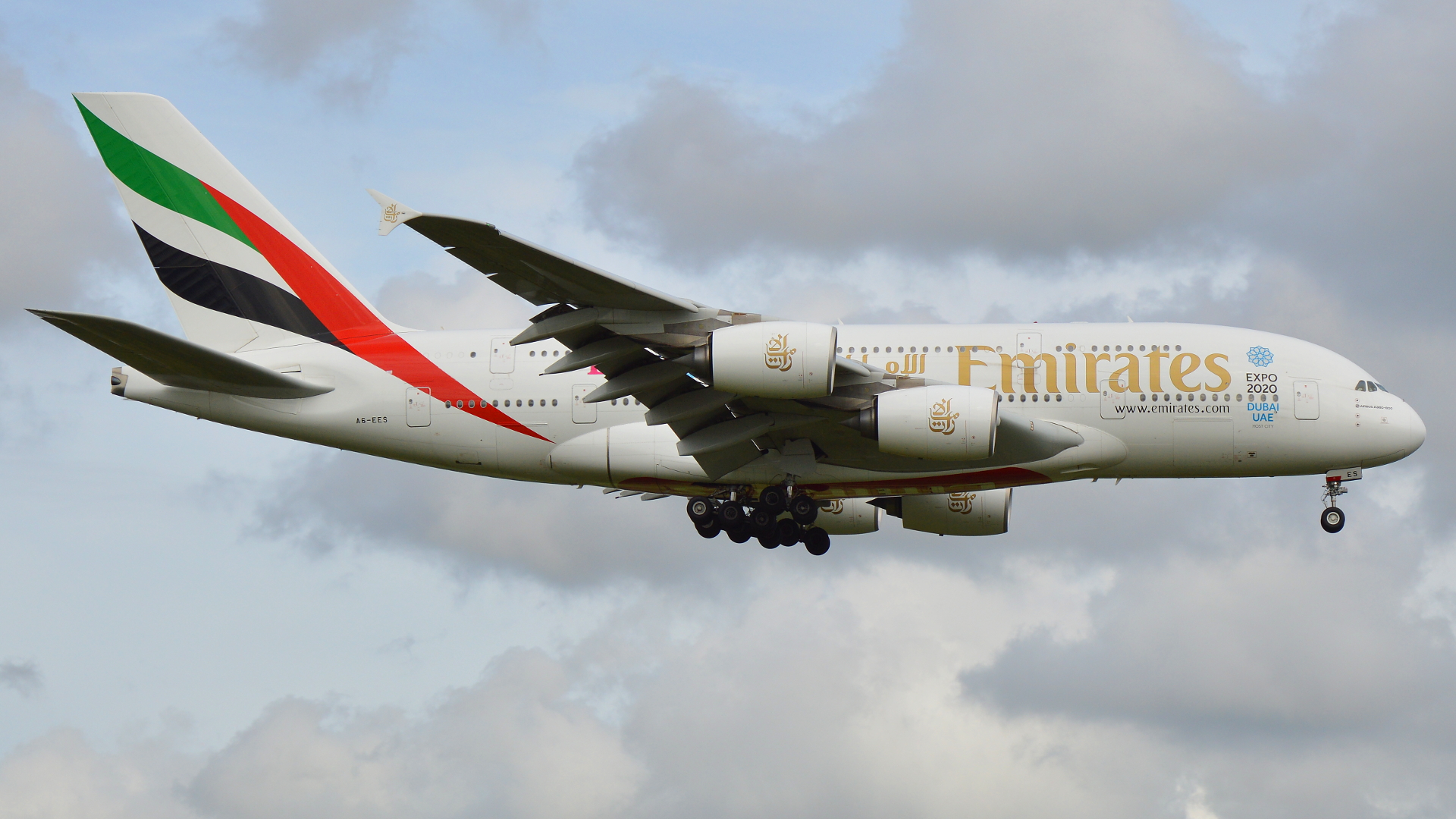 A6-EES ✈ Emirates Airline Airbus A380-861 @ London-Heathrow