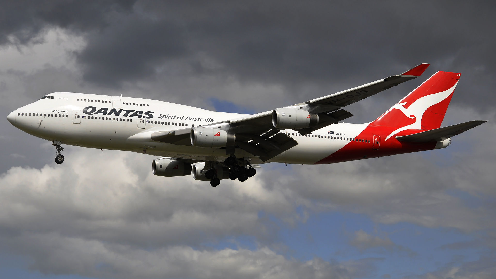 VH-OJS ✈ Qantas Boeing 747-438 @ London-Heathrow
