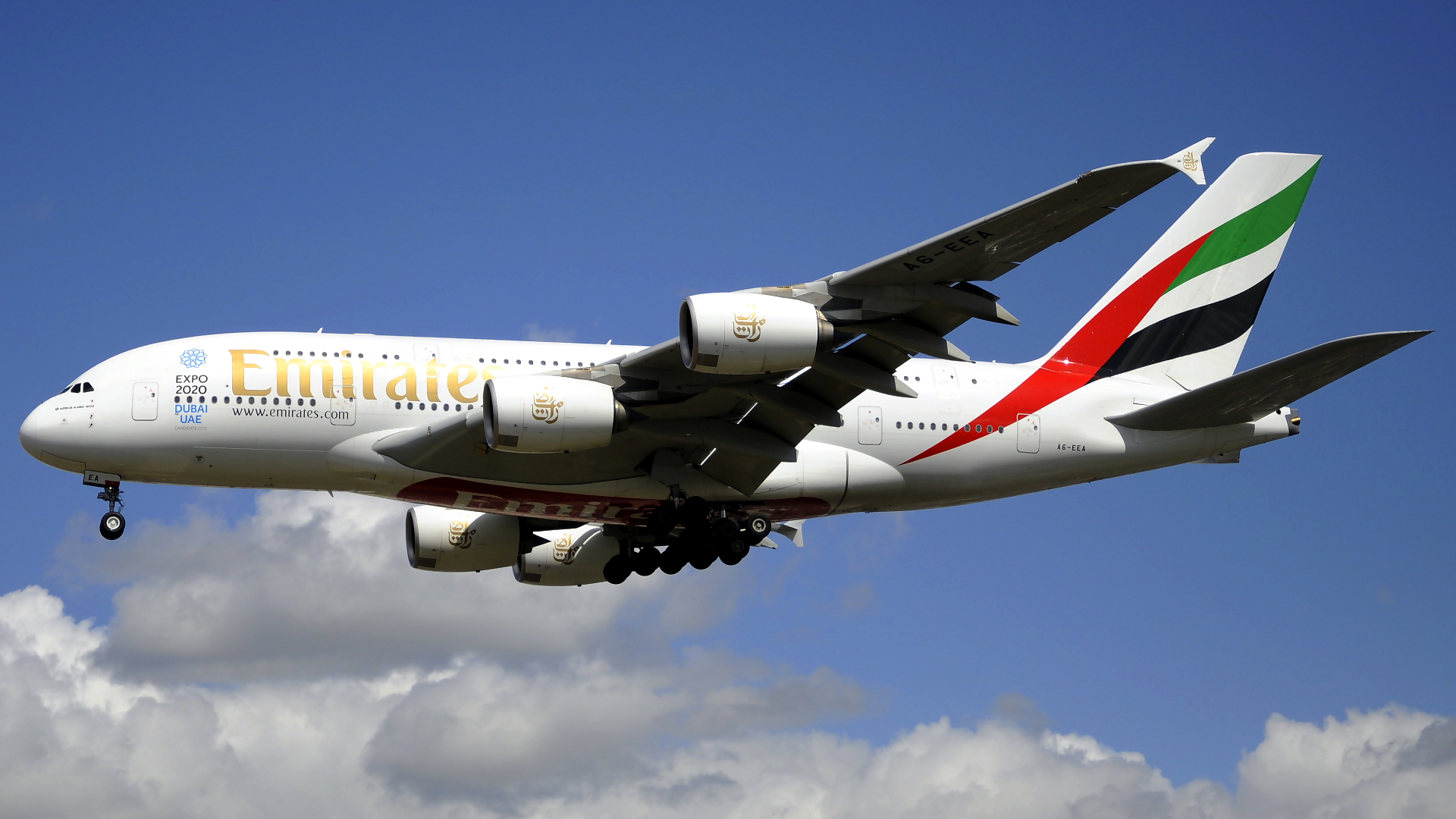 A6-EEA ✈ Emirates Airline Airbus 380-861 @ London-Heathrow